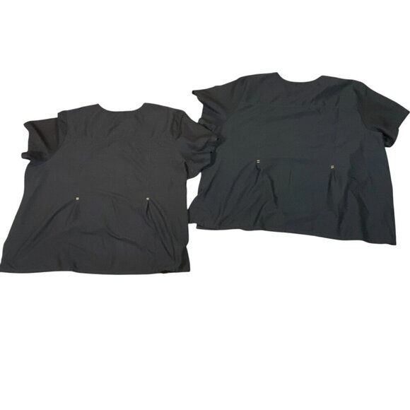 Bundle of 2 WonderWink Scrub Tops Women's Sz 5X Black #107L - Picture 2 of 4